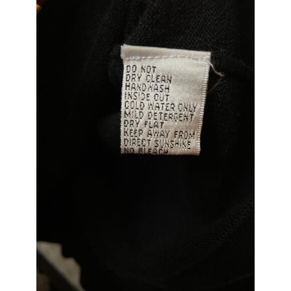 Vtg Jack B Quick Santa Christ Tree‎ Embroider Embellish Blk LP Knit Top  Sweater - Picture 6 of 10